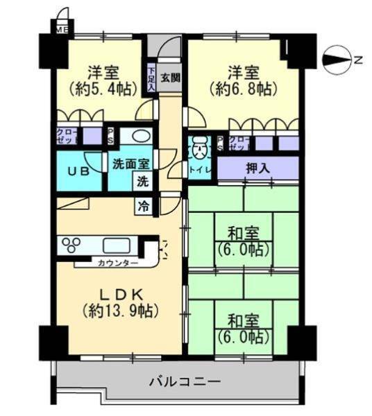 サーパス萱町の間取り