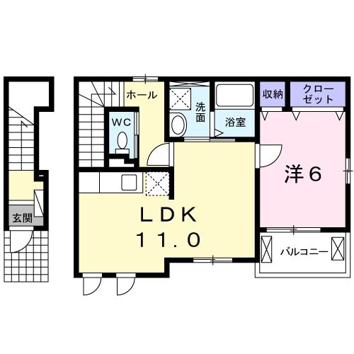 堺市堺区西湊町のアパートの間取り