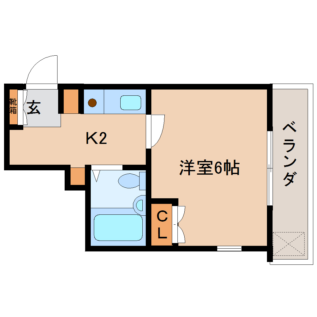 奈良市あやめ池南のマンションの間取り