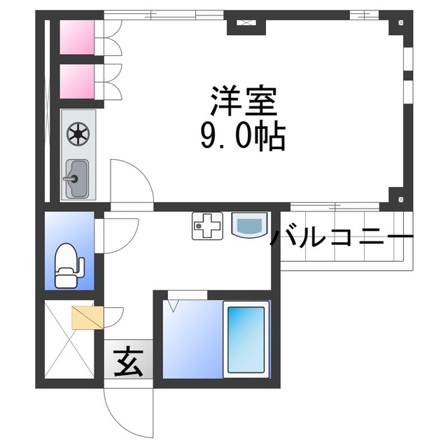 岸和田市野田町のマンションの間取り