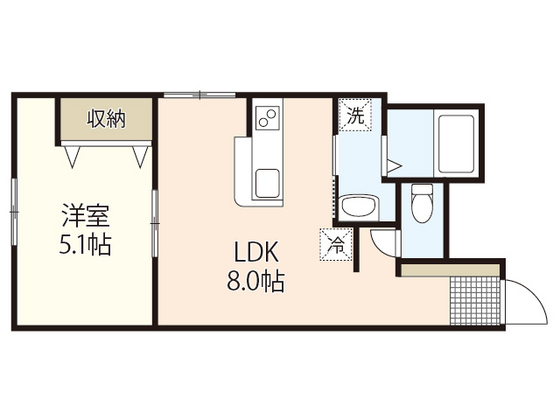 【広島市中区西十日市町のマンションの間取り】