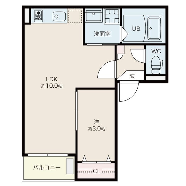 名古屋市南区滝春町のアパートの間取り