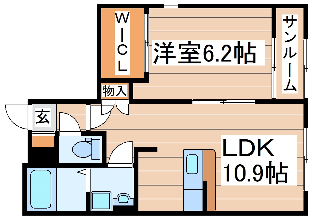 仮)七ヶ浜町松ヶ浜新築アパートの間取り