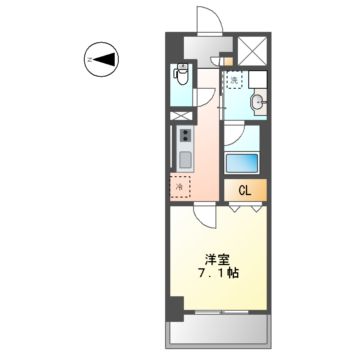 名古屋市北区大曽根のマンションの間取り