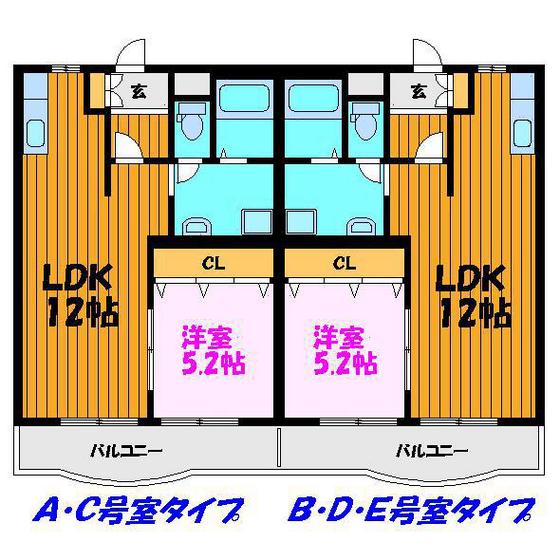 郡山市町東のマンションの間取り