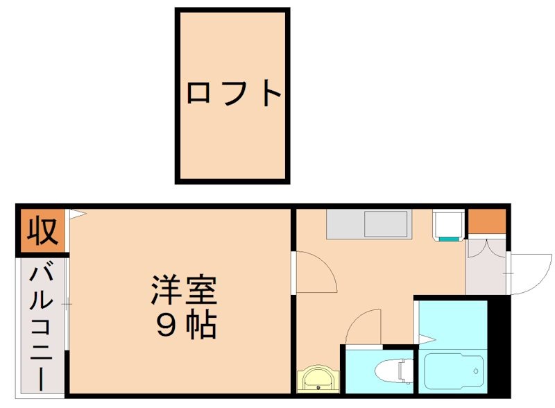 遠賀郡岡垣町海老津駅南のアパートの間取り