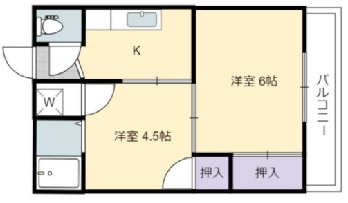 堺市北区東雲東町のマンションの間取り