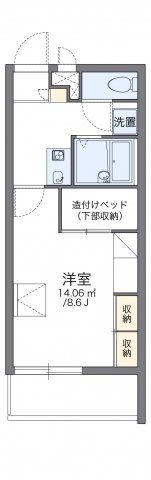 レオパレスセジュール和泉の間取り