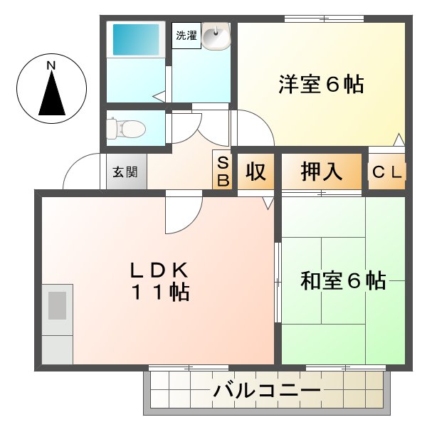 アベニーダＨＩＳＡの間取り