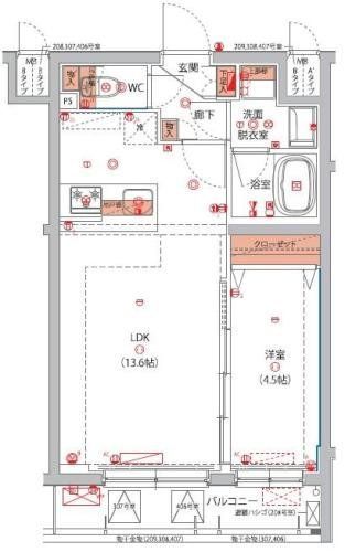 墨田区八広のマンションの間取り