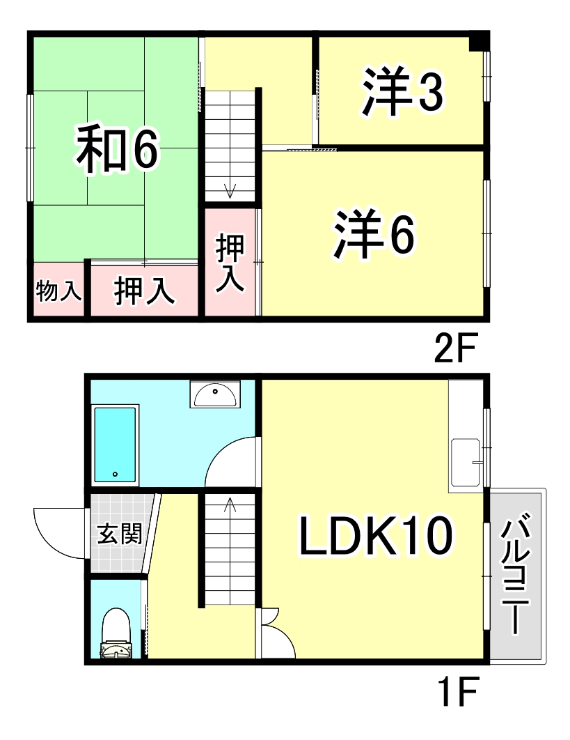 松が丘住宅13号棟の間取り