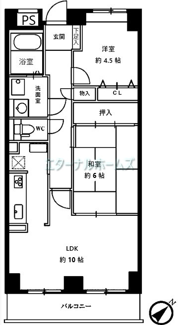 練馬区桜台のマンションの間取り