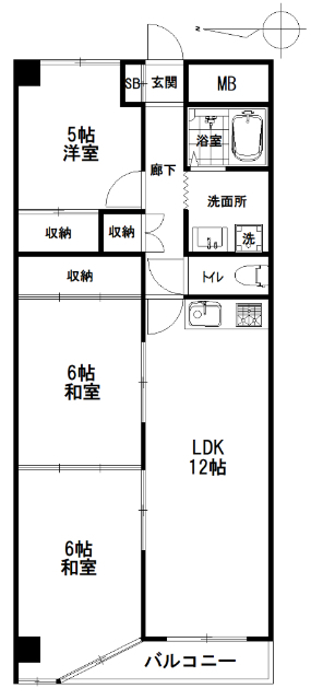 中野区丸山のマンションの間取り