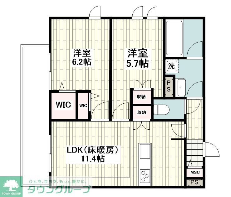 横浜市保土ケ谷区星川のマンションの間取り