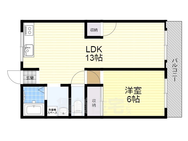 尼崎市若王寺のマンションの間取り