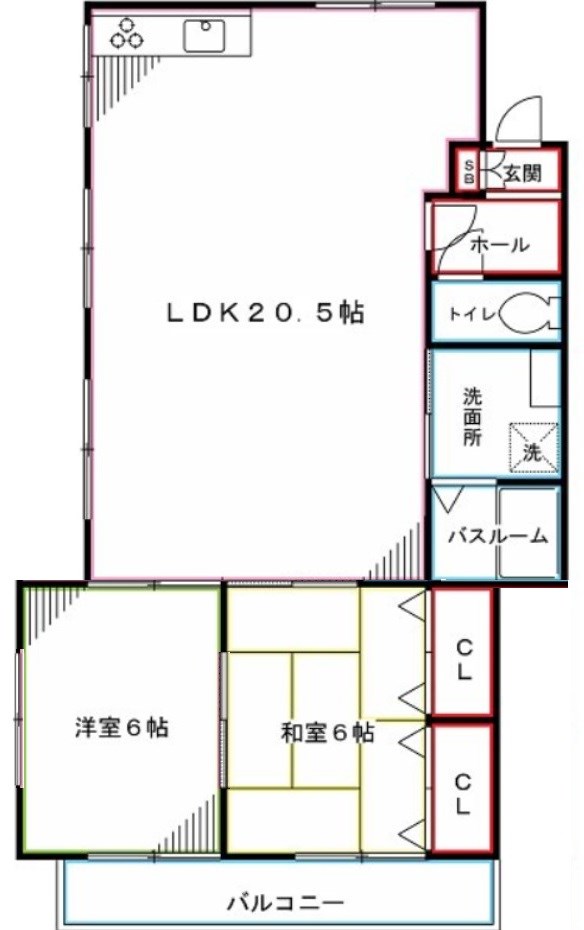 中野区白鷺のマンションの間取り