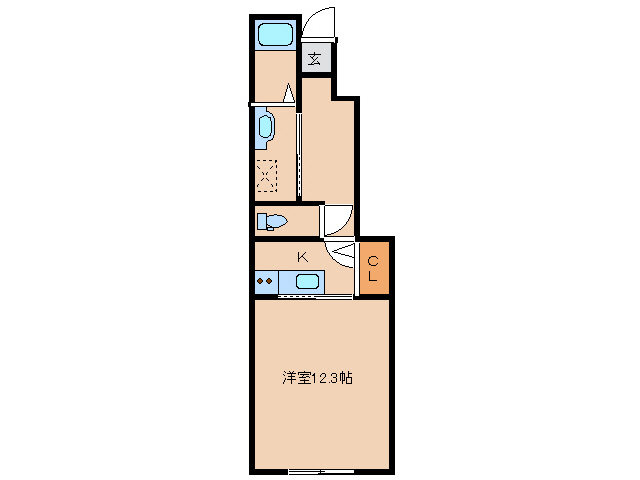 都城市上川東のアパートの間取り