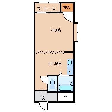 トレンディ伏見台の間取り