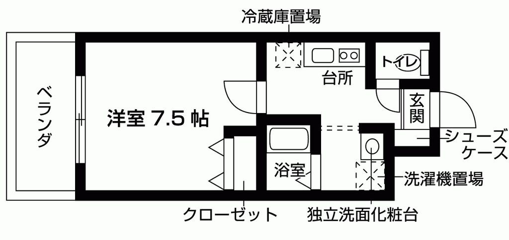 ロイヤルドミトリー同志社前の間取り