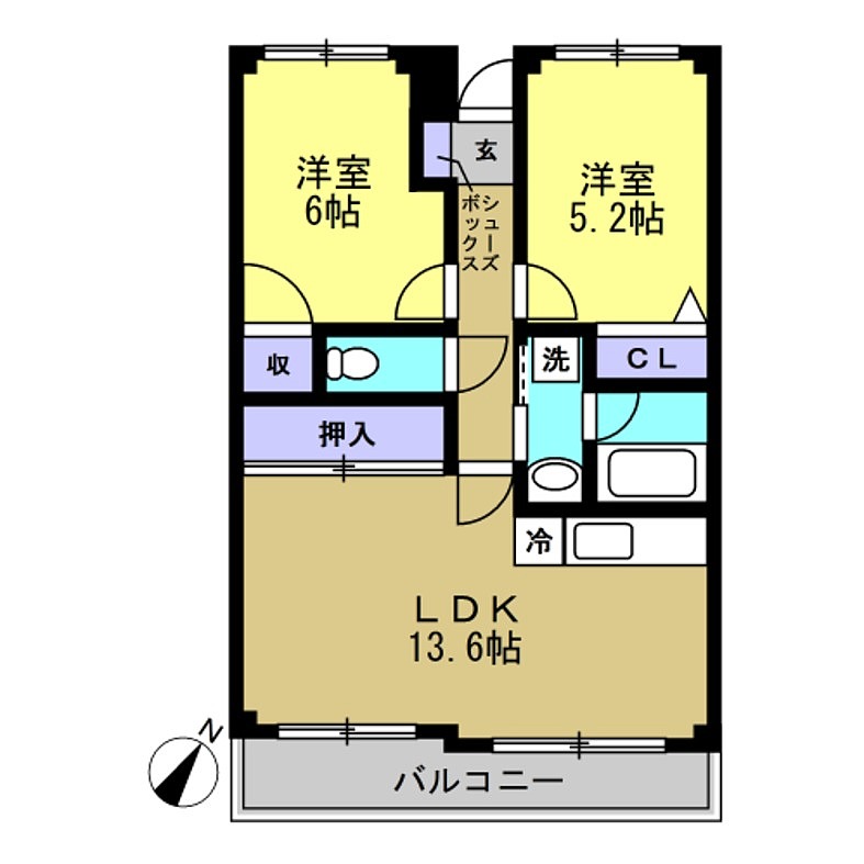 アピタシオンＡの間取り