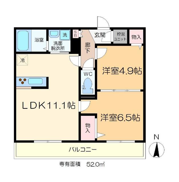 桜フラッツの間取り