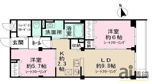 小金井市本町のマンションの間取り