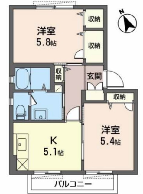 シャーメゾン二の岡の間取り