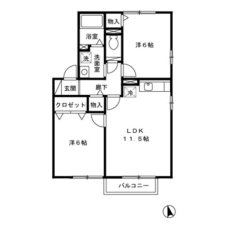 ハピネス甲西 ABCの間取り