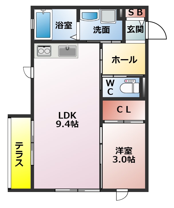 ハイツブルースカイの間取り