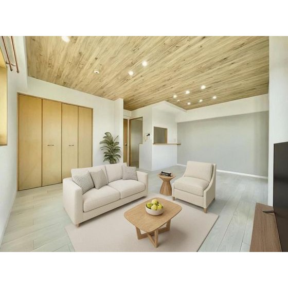 居室・リビング　画像はＣＧ加工しており家具・家電・小物は付帯しません