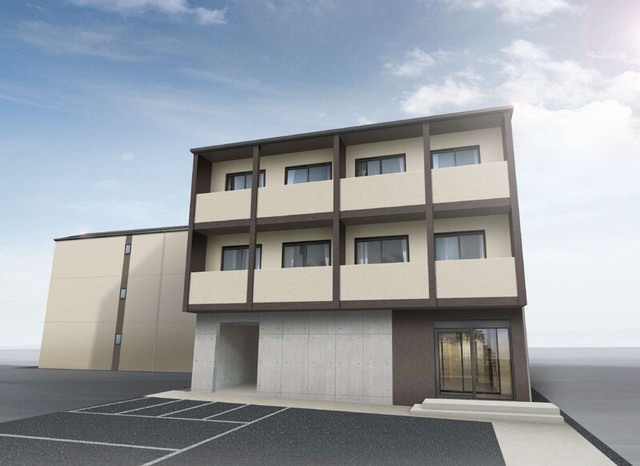 建物外観　建築中