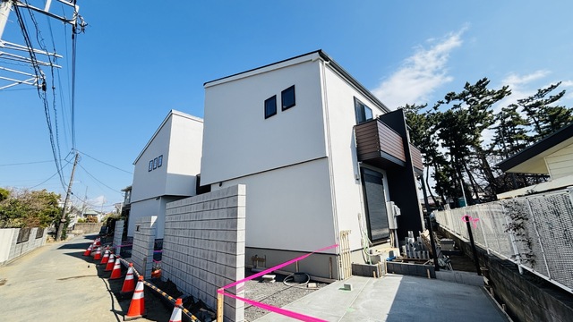 建物外観　建物完成間近、内見予約受付中！