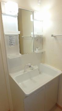 洗面設備　朝シャンも出来るシャワー付洗面台♪