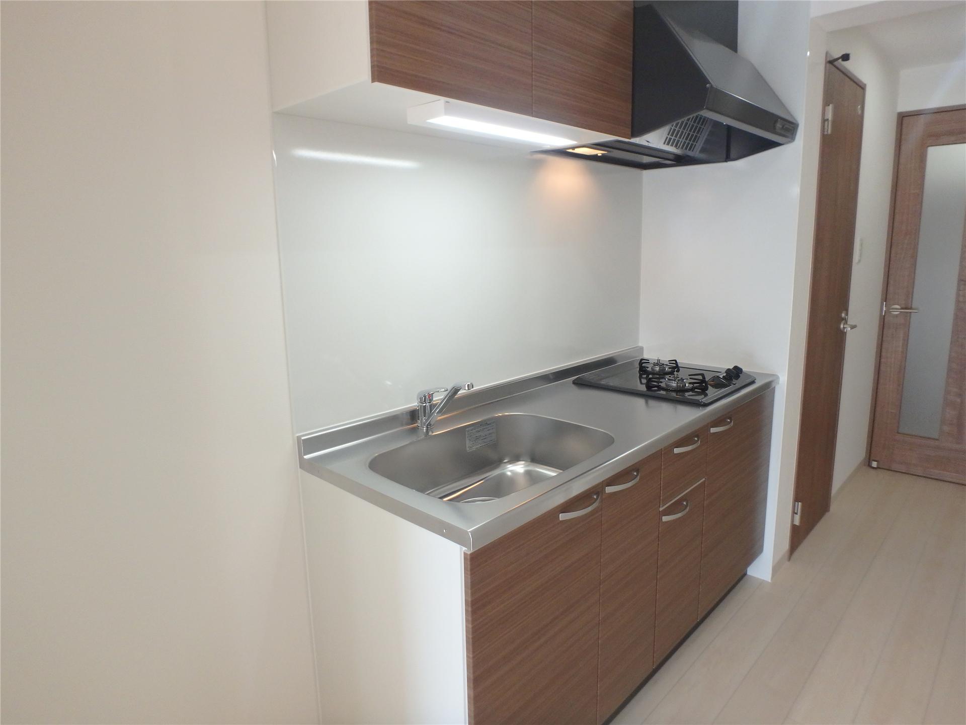 キッチン　２口コンロ付きのキッチンです