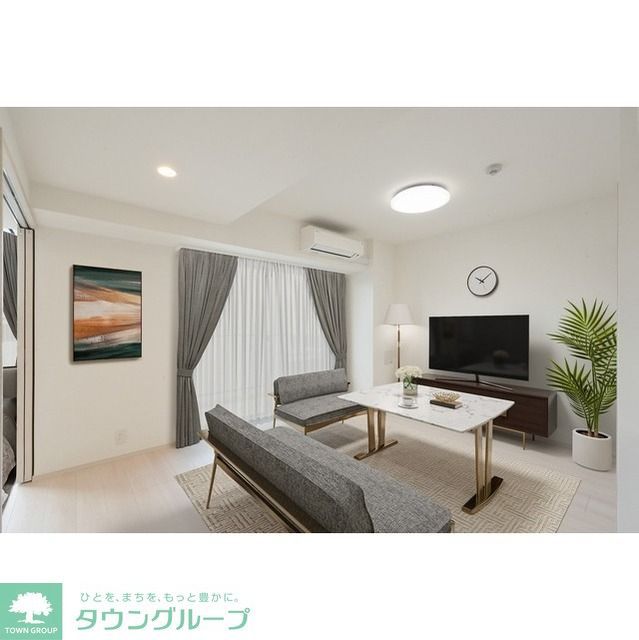 居室・リビング　家具・調度品等はCG加工です。実際の賃貸住居には含まれませ…