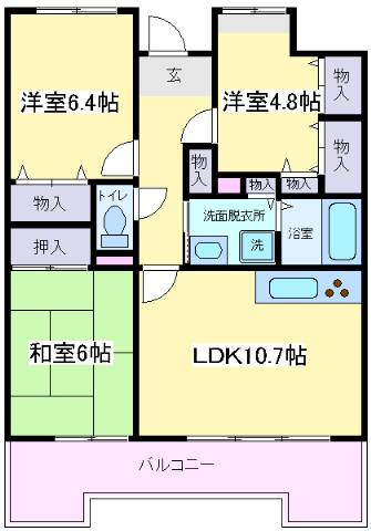 地下鉄御堂筋線 あびこ駅 徒歩5分 7階建 築32年の間取り写真