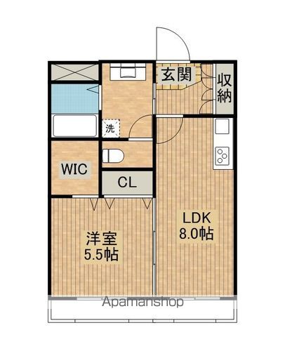 ＪＲ日豊本線 宮崎駅 徒歩25分 5階建 築20年の間取り写真