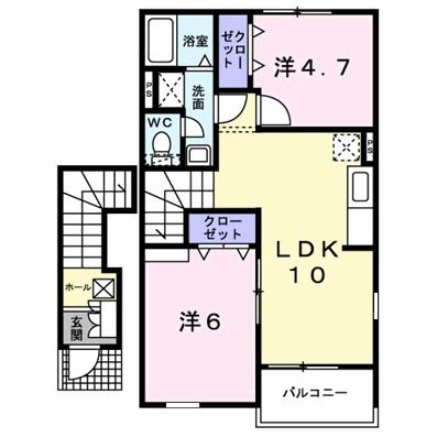 ヴィラージュ波風Bの間取り写真