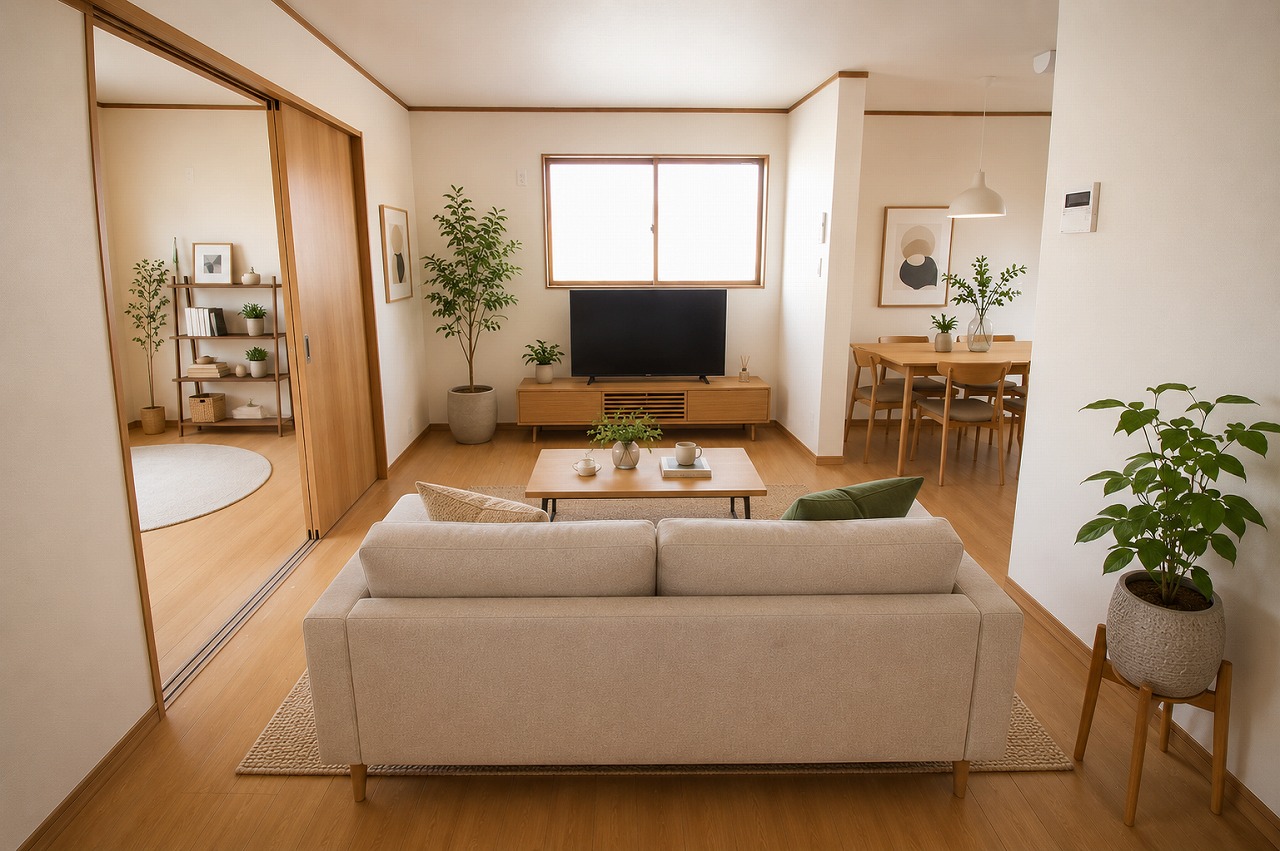 居室・リビング　画像はAIによるイメージ図です。※家具・家電はつきません。