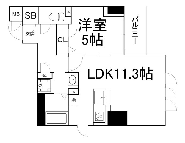 地下鉄谷町線 東梅田駅 徒歩8分 10階建 築11年の間取り写真