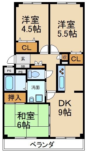 ファミリア朝日丘の間取り写真