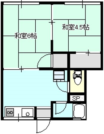 玉野市明神町のアパートの間取り