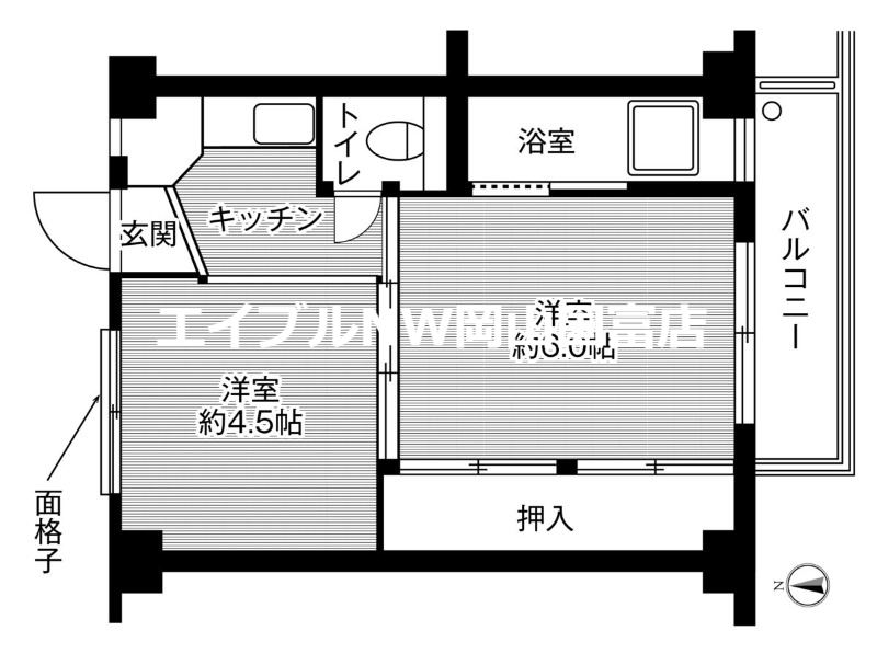 ビレッジハウス八浜1号棟の間取り