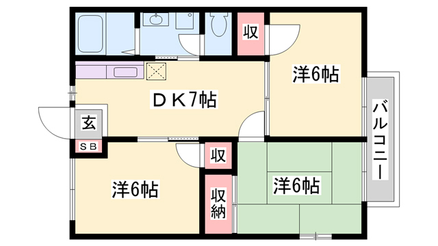 オートハイツIIの間取り