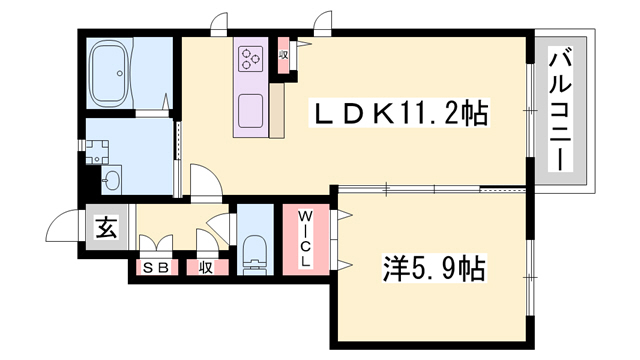 シャーメゾンノシバの間取り