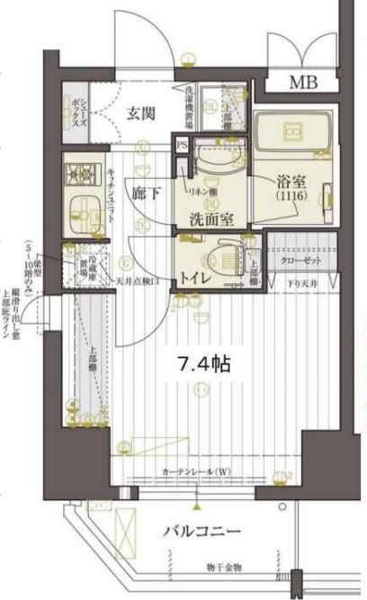 アクアプレイス東天満IIの間取り