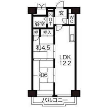 多賀城ロジュマンG棟の間取り