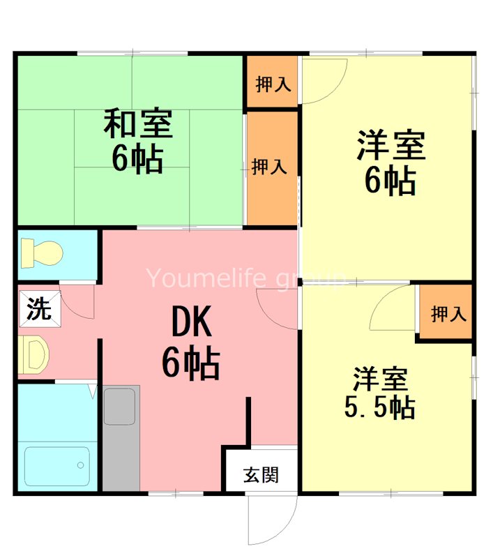 コーポ岡部B棟の間取り