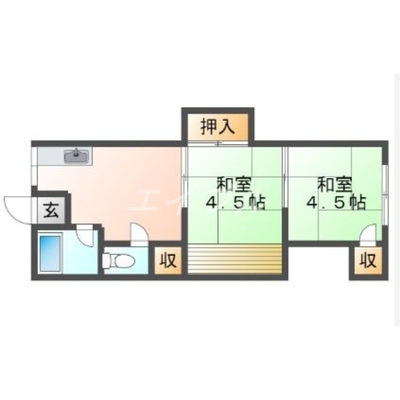 杉岡アパートの間取り