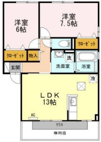 ヴィルヌーブ C棟の間取り